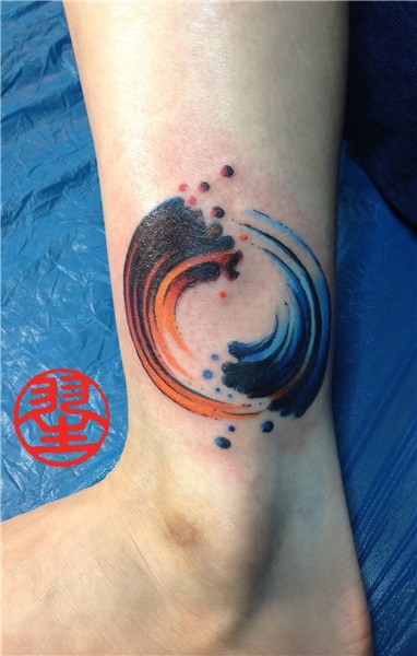 Yin Yang inspired Calligraphy Tattoo Habu San Philip Herbers