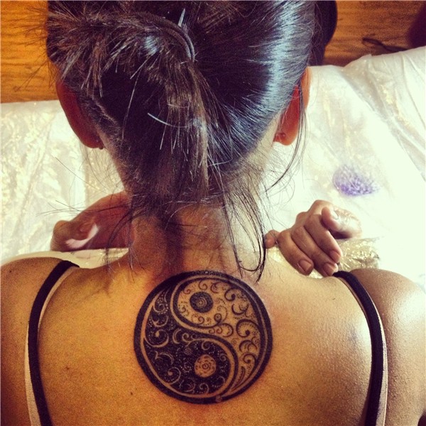 Yin yang tattoo. Yin yang tattoos, Tattoos, Neck tattoo