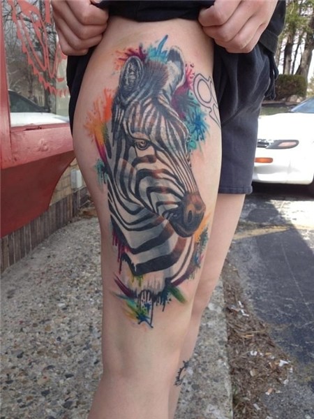 Zebra Tattoo by Asia Rain : Tattoos Zebra tattoos, Giraffe t
