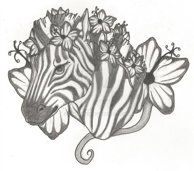 Zebra tattoo by Romantiik ... Zebra tattoos, Tattoos, Custom