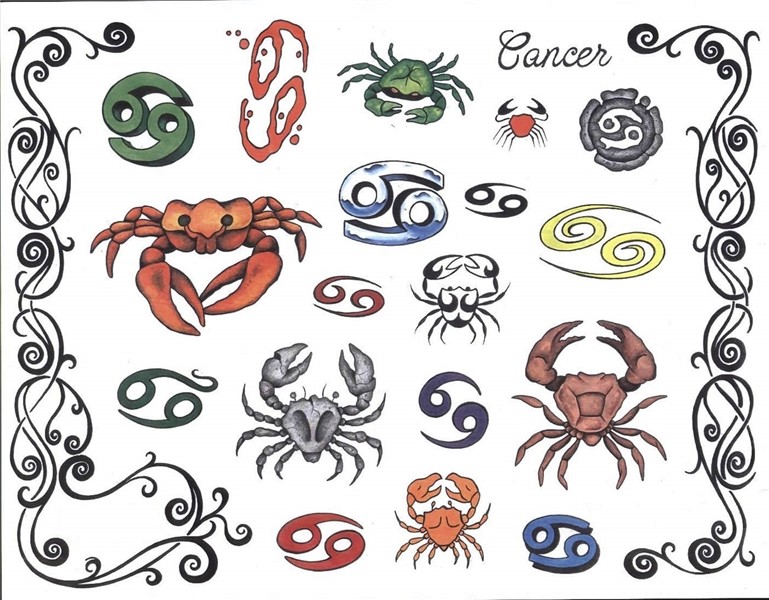 ▷ Zodiac Signs Cancer Horoscope Tattoo Ideas
