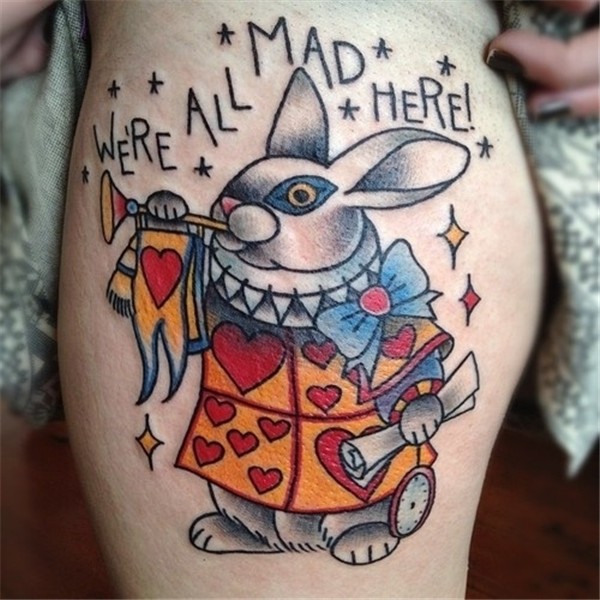 alice in wonderland white rabbit tattoo White rabbit tattoo,