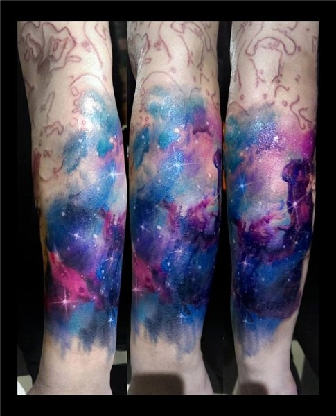 angmar-tattoos Galaxy tattoo, Watercolor galaxy tattoo, Sky