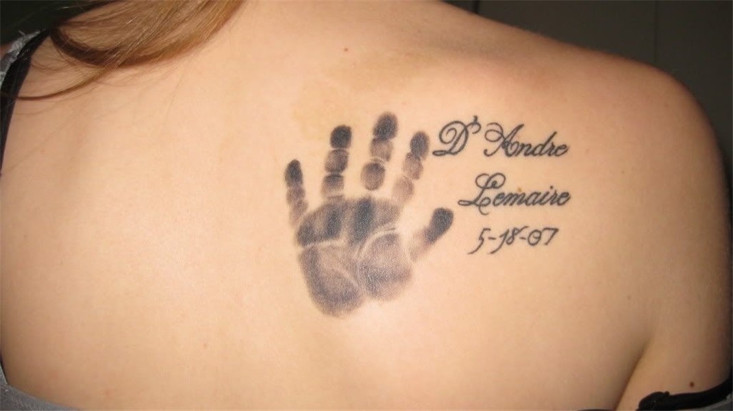 baby hand print tattoo - Google Search Baby hand tattoo, Bab