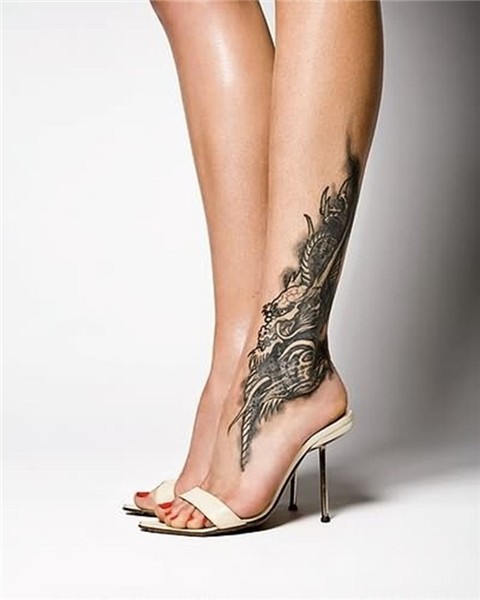 beautiful-ankle-tattoos-designs-for-women Calf tattoos for w
