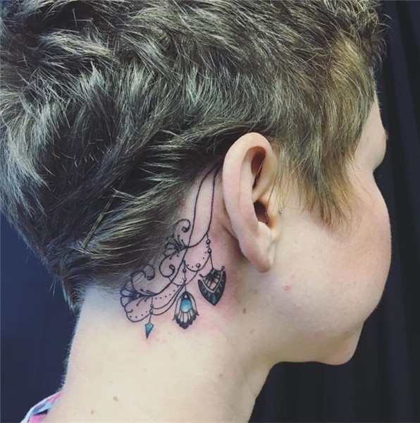 behind the ear chandelier Ohr tattoo, Tattoo ohr, Tätowierun
