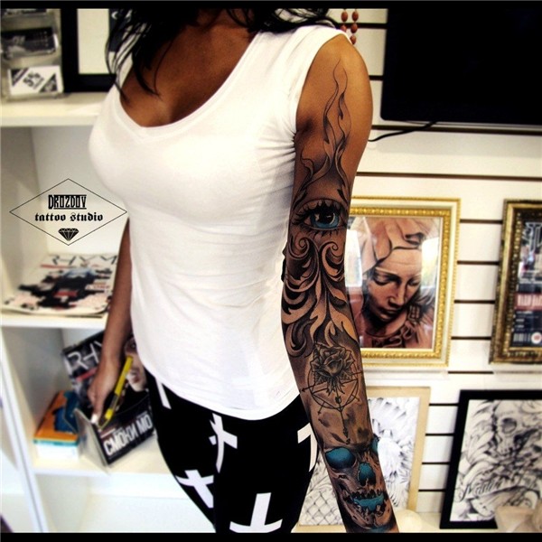black and white tattoo, sleeve, vladimir drozdov, ukraine Gi