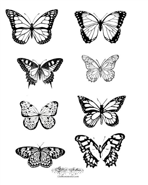 #butterflies #tatuaze #8 8 butterflies - Tatuaze - 8 butterf