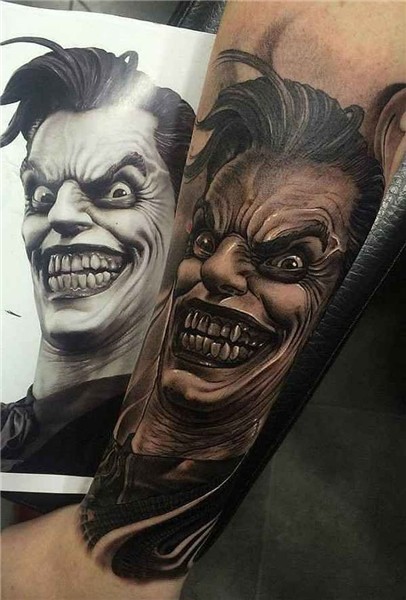 @by-Fredy-Tomas Joker tattoo, Joker tattoo design, Batman ta