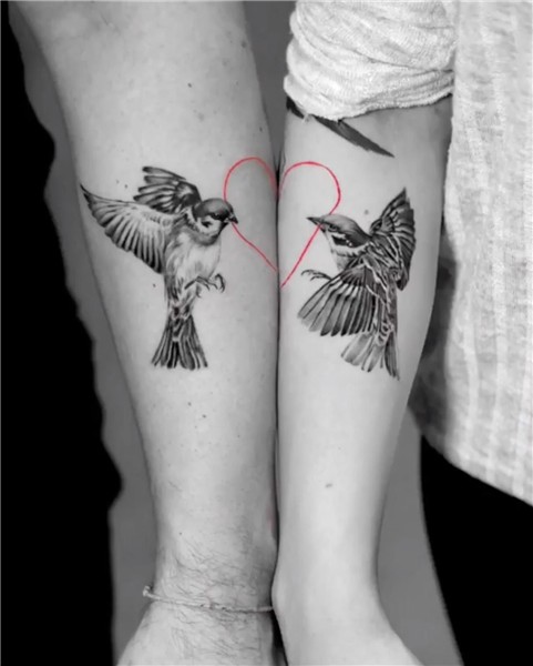 by Maks #uniquetattoos Matching tattoos, Matching couple tat
