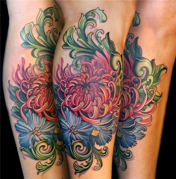 chrysanthemum and filigree by Phedre1985.deviantart.com Chry