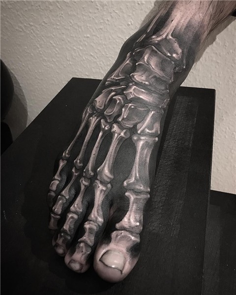 cool skeleton foot tattoo by @gara_tattooer #Tattoosformen F