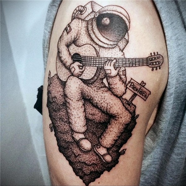 cosmonaut tattoo 01.02.2020 № 091 -tattoo astronaut- tattoov
