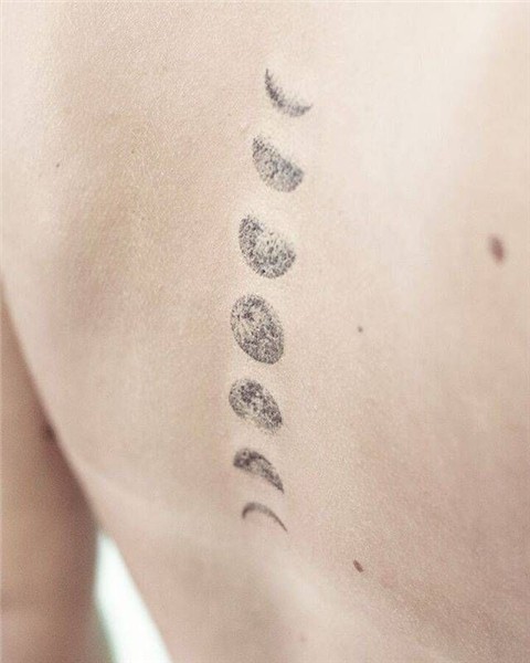 cutelittletattoos Moon phases tattoo, Back tattoo, Moon tatt