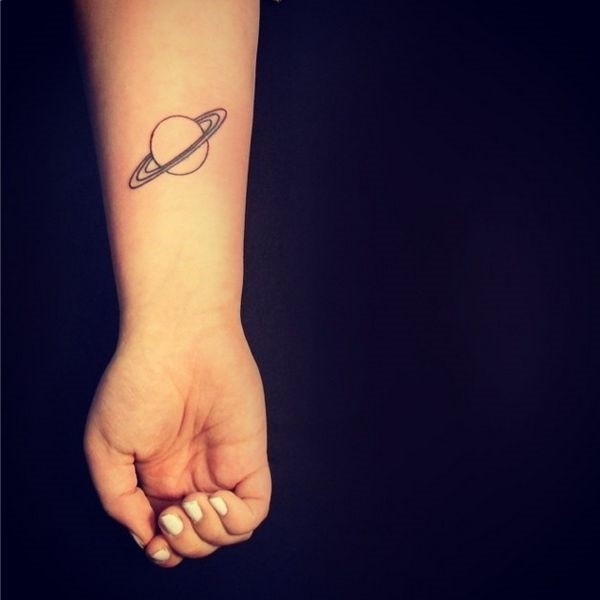 cutelittletattoos Saturn tattoo, Small forearm tattoos, Tatt