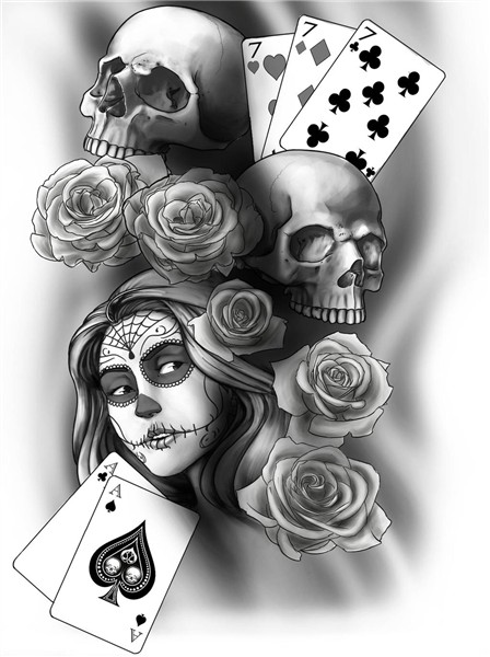 day of the dead tattoos black and white - Bing images