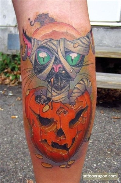 evil pumpkin tattoo 7 25 Bad Pumpkin Tats Frightening enough