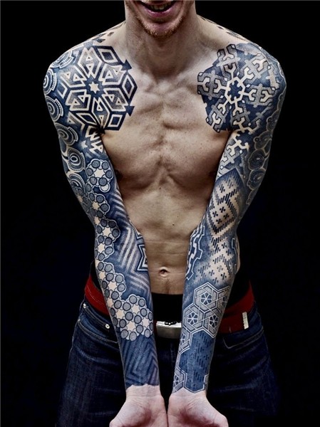 geometric dotwork tattoo - Google Search Pointillism tattoo,