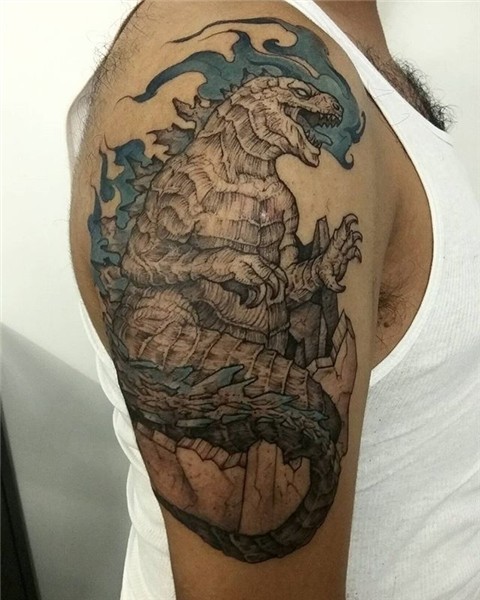 #godzilla #tattoo finished. Thanks Jorge! Körperkunst tattoo