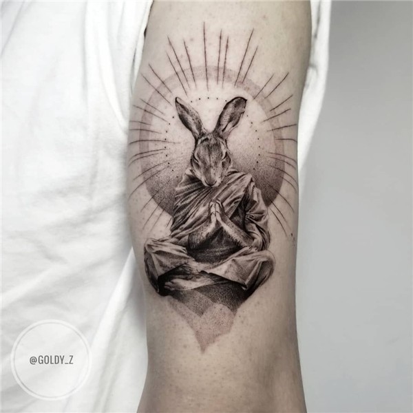 @goldy_z Rabbit tattoos, Realism tattoo, Arm tattoos black a