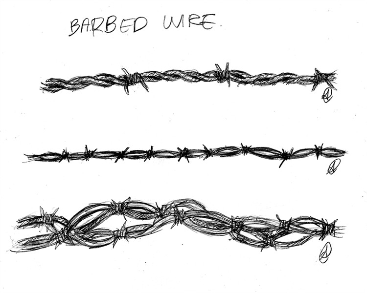 grey-ink-barbed-wire-tattoos-designs.jpg (850 × 680) Barbed