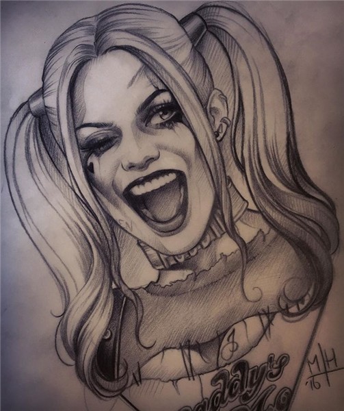 harleyquinn sketch. Just because I can't wait till the #suic