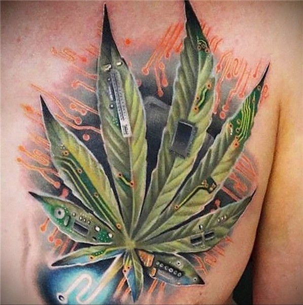 hemp leaf tattoo 30.09.2019 № 024 -hemp (MARIJUANA) tattoo-