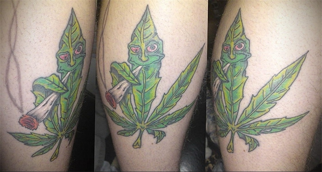 hemp leaf tattoo 30.09.2019 № 029 -hemp (MARIJUANA) tattoo-