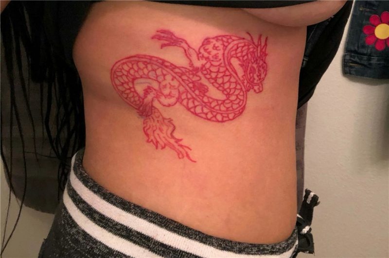 i love the red ink Red ink tattoos, Red dragon tattoo, Red t