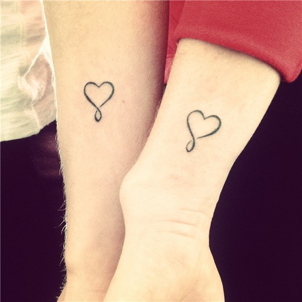 infinity heart tattoo for sisters - FMag.com