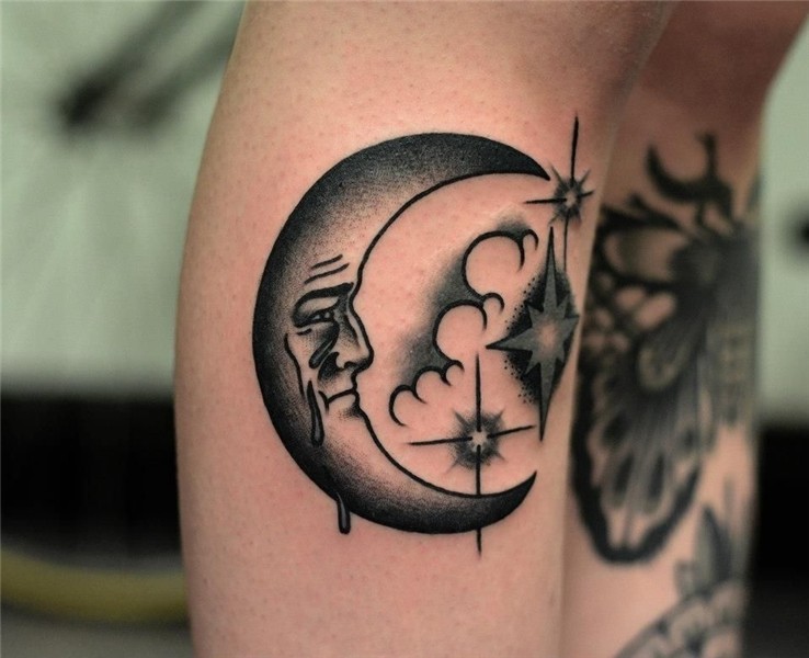 #ink #beauty #tattoo #love #alfierepins Moon tattoo designs,