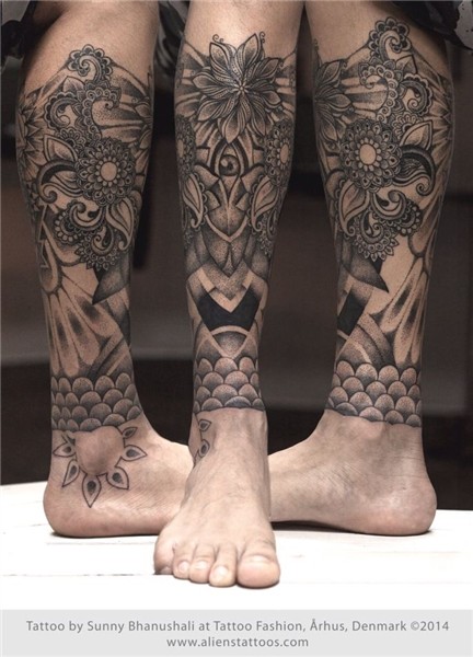 inner calf tattoo - Google Search Calf sleeve tattoo, Tribal
