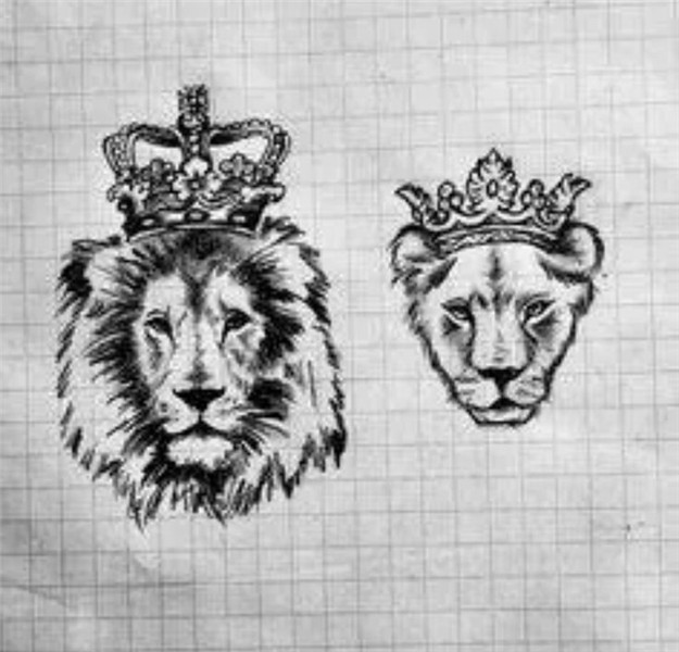 lion and lioness king and queen tattoos - Google Search Lion