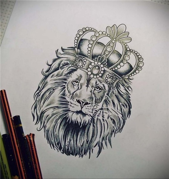 lion tattoo with crown 08.12.2019 № 043 -tattoo crown- tatto