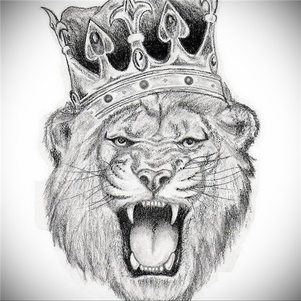 lion tattoo with crown 08.12.2019 № 044 -tattoo crown- tatto