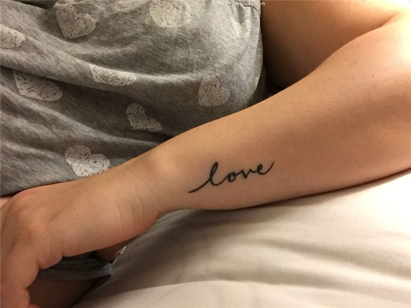 #love #wristtattoo love tattoo, outside of wrist tattoo, wri