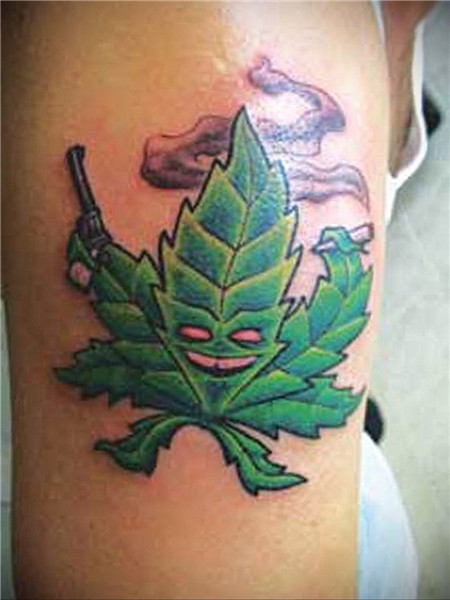 marijuana leaf tattoo 30.09.2019 № 019 -hemp (MARIJUANA) tat