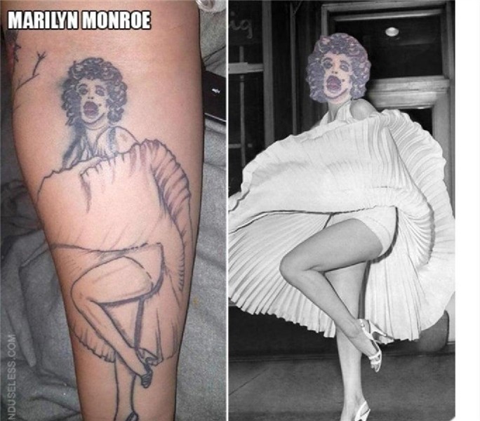 marilyn monroe Tattoo Fails Know Your Meme