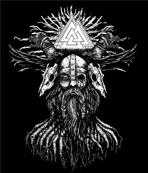 metal band art Odin-themed poster... Viking tattoo sleeve, N