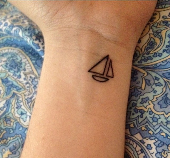 minimalist ship Sailboat tattoo, Simple tattoo designs, Mini