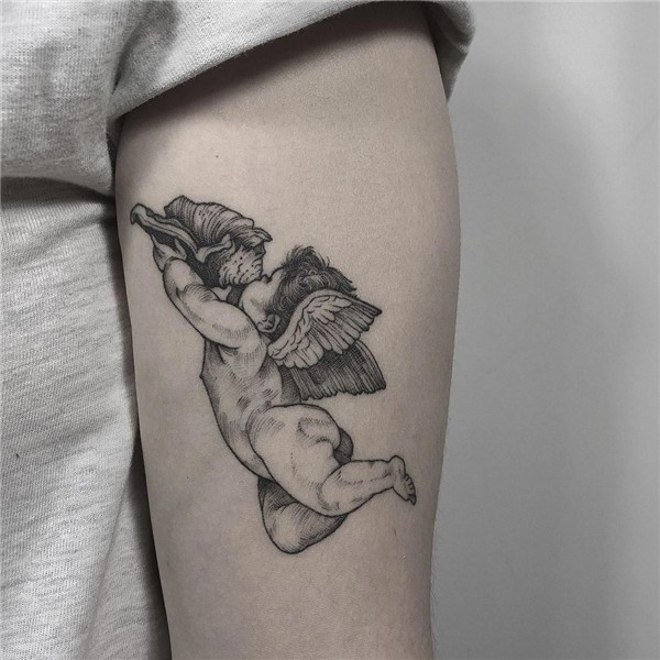 modern tattoo #Minimalisttattoos Cupid tattoo, Tattoos, Mini