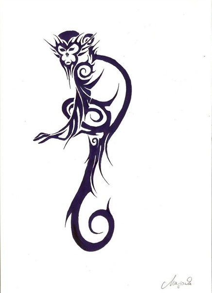 monkey by millavalentine19 on deviantART Monkey tattoos, Tri