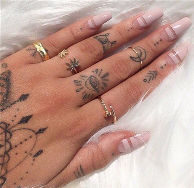 nail art, finger tattoos and perfect nails - image #7133097