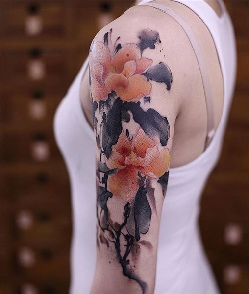 @newtattoo Floral back tattoos, Ink tattoo, Watercolor tatto