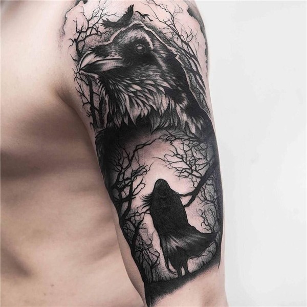 nice 80 Beautiful Raven Tattoo Designs - Select Yours Today