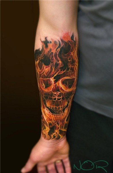 nor tattoo / 1337tattoos Flame tattoos, Fire tattoo, Hand ta