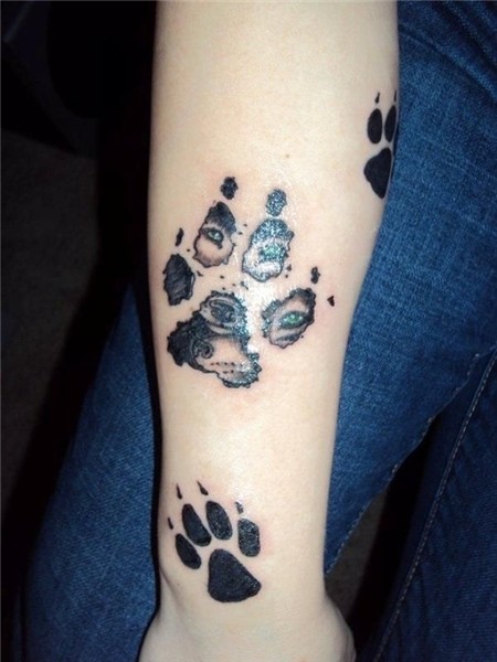 open the full-size image in a new window Wolf paw tattoos, T