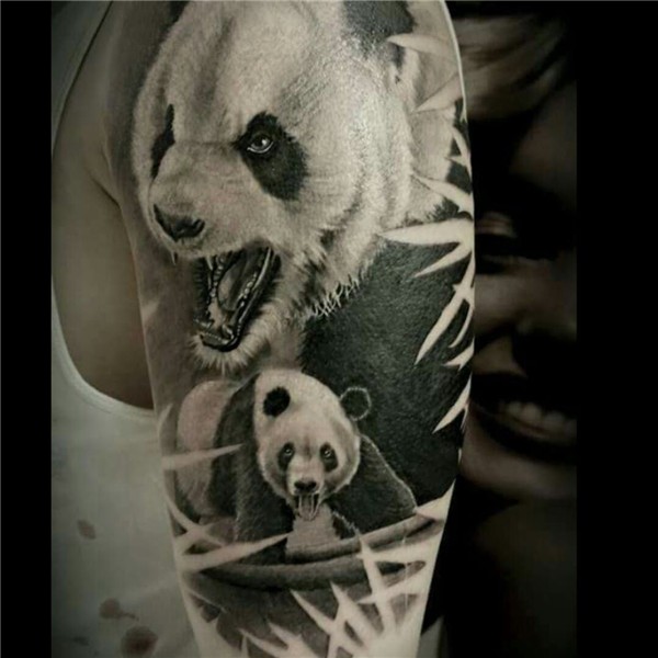 #panda #pandatattoo #animal #animaltattoos #animaltattoo #re