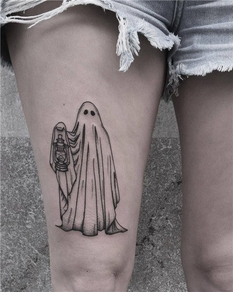 patcrump Spooky tattoos, Ghost tattoo, Front shoulder tattoo