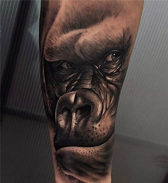 photo example of a gorilla tattoo 28.01.2019 № 099 - drawing